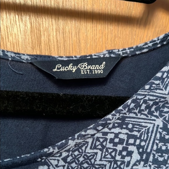 Lucky Brand Blue Sheath Mini Dress with Crew Neck - Picture 2 of 4